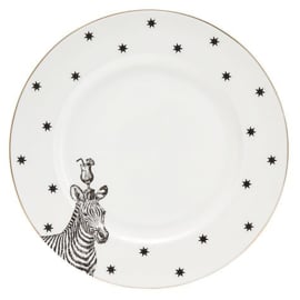 Yvonne Ellen dinerbord zwart/wit Zebra