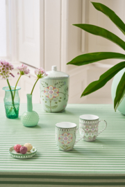 Pip Studio Lily & Lotus Light Green set van twee mokjes - 145ml