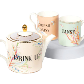 Yvonne Ellen London Floral Theeset - Theepot + 2 Mokken - 500ml