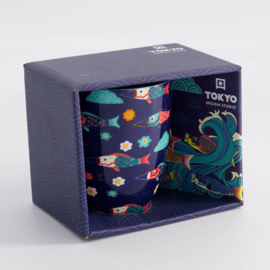 Tokyo Design Kawaii Koinobori mok donkerblauw