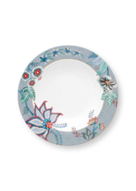 Pip studio flower festival soep/pasta bord - ⌀21.5cm - Blauw