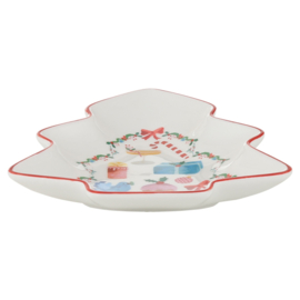 Maxwell en Williams Christmasville Schaaltje Kerstboom 13 x 16cm