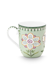 Pip Studio Lily & Lotus Light Green set van twee mokjes - 145ml