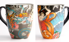 Tokyo Design Studio Yakuza Mokken set van twee - Draak & Octopus