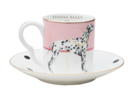 Yvonne Ellen espresso set/2 zebra & hond