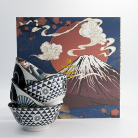 Tokyo Design Studio Asakusa Geisha Kommen set van 4