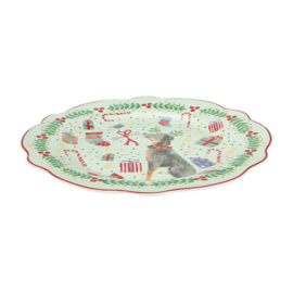 Maxwell en Williams Kerst ontbijtbord  Hond - 20cm