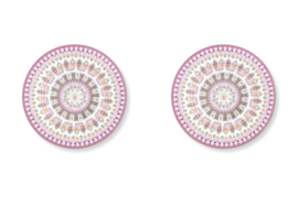 Pip Studio Lily & Lotus Lila Gebaksbord Set van twee -  ⌀17cm