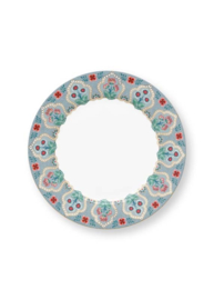 Pip studio flower festival deco ontbijtbord - ⌀21cm - Blauw