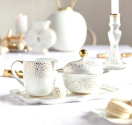 Pip Studio Christmas Royal Wit set/3 - Suikerpot - Melkkan - Serveerschaal