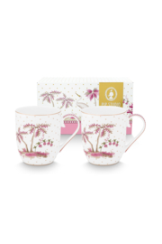 Pip Studio Jolie Dots Pink Set van 2 Mokken - 145ml