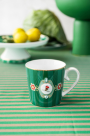 Pip Studio Love Birds Green Stripes - Mokken set van twee - 250ml