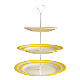 Cornishware Yellow Cake Stand 3 tier - Geel