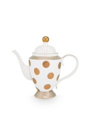 Pip Studio Dot Delight White-Gold theepot - 1.25ltr