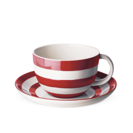 Cornishware Red kop en schotel 340ml