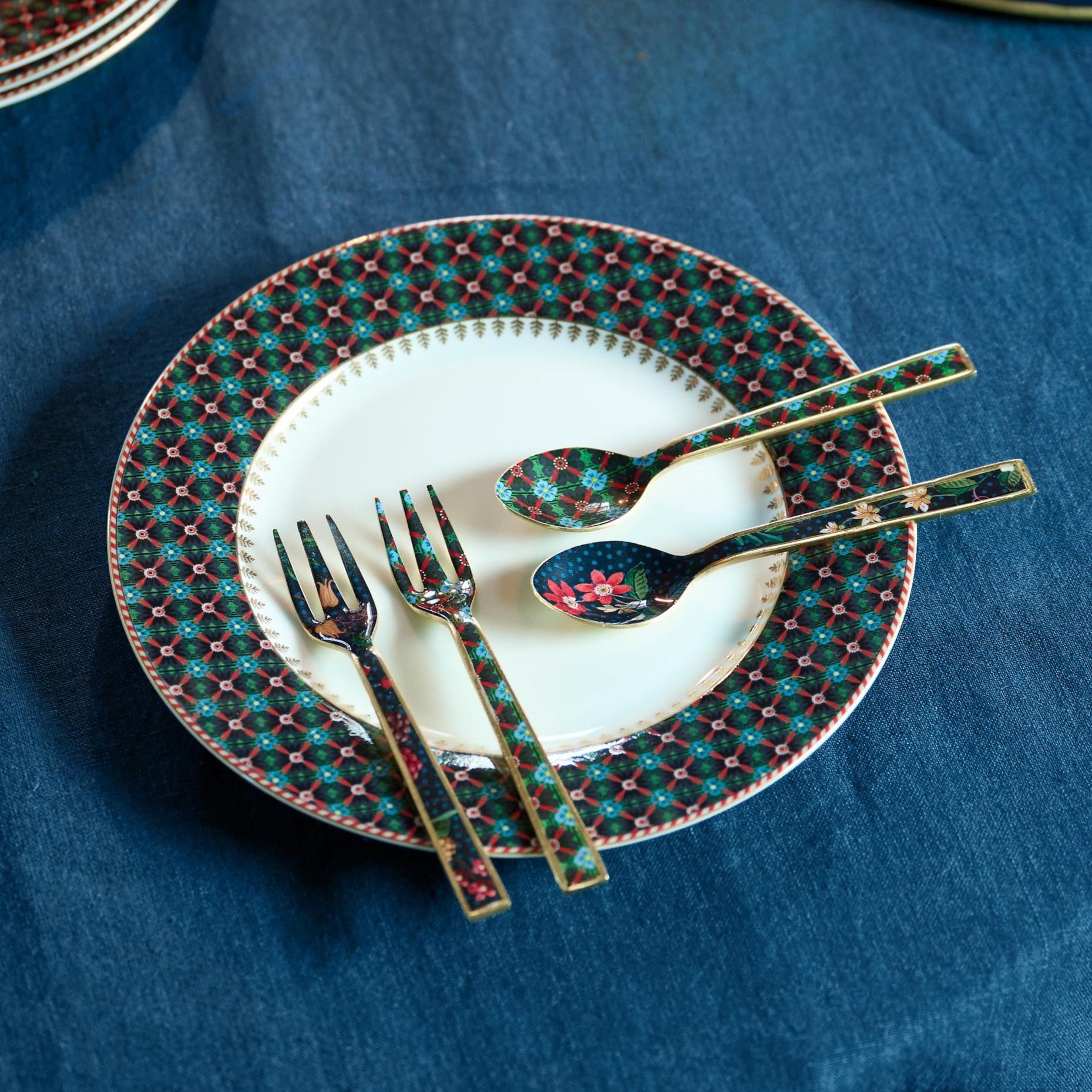 Pip Studio Berry Blues Theelepels set/4