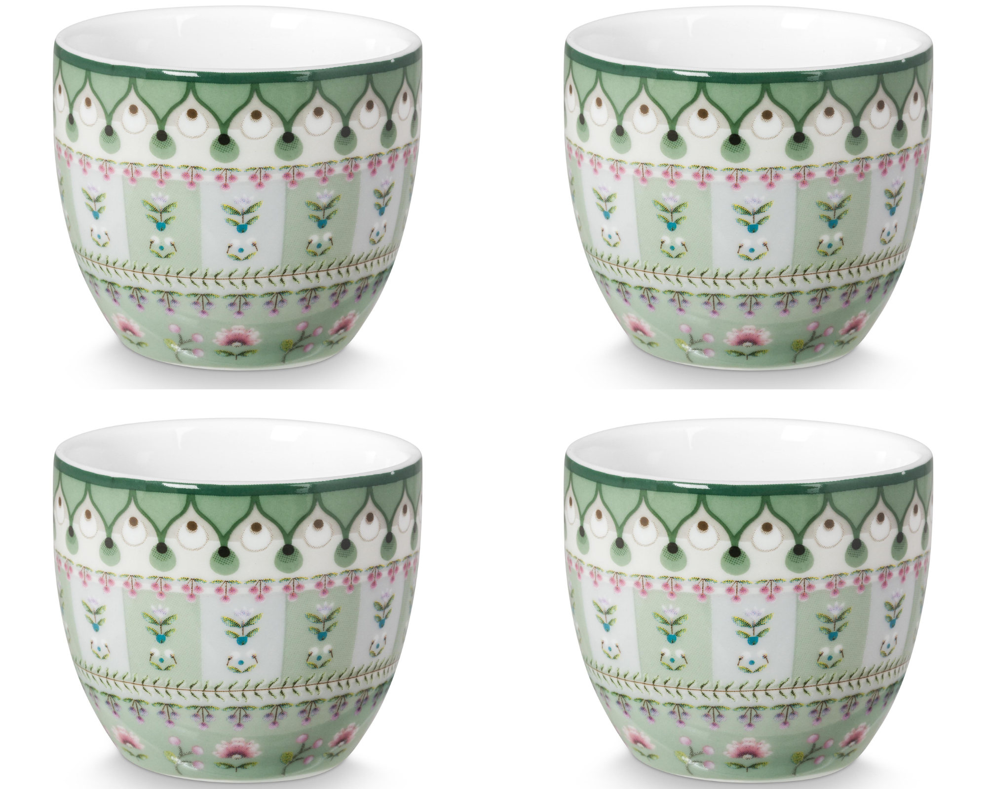Pip Studio Lily & Lotus Green Eierdoppen - Set van 4