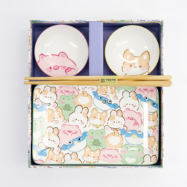 Tokyo Design Kawaii Sushiset voor twee - Animals