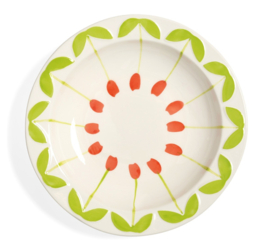 Klevering Folk Pastaborden Set van 2 Rood - ⌀22.5cm