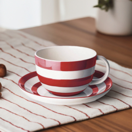 Cornishware Red kop en schotel 340ml