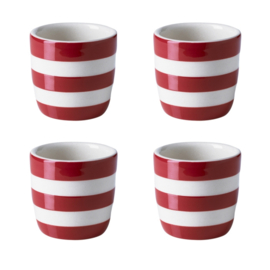 Cornishware Red Eierdoppen Set van Vier