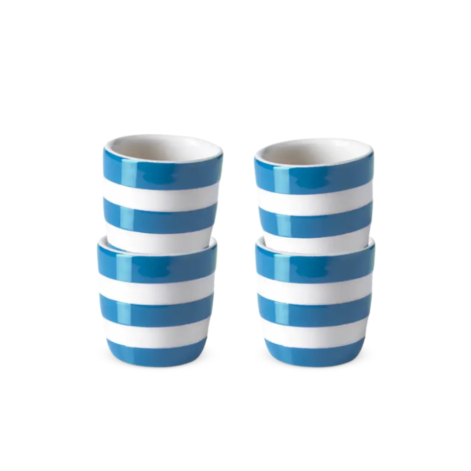 Cornishware Cornishblue Eierdoppen Set van Vier