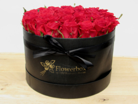Flowerbox rode rozen maat L