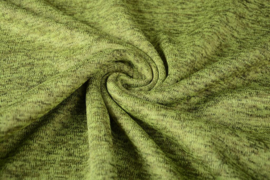 Gebreide Fleece Donker lime