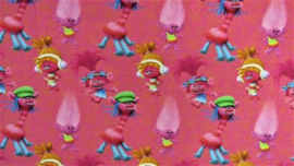 Tricot Trolls roze (Mattel)