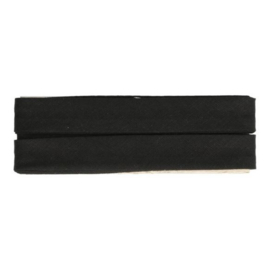 Biasband katoen zwart (100) (pakje van 5m)