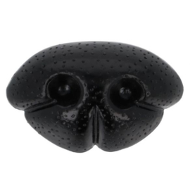 Dierenneus zwart zwart 18mm
