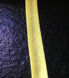 Biasband katoen zacht geel 12 mm