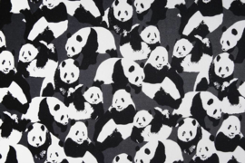 Alpenfleece jogging Panda's Grijs