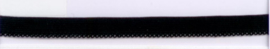 Lingerie elastiek met rand 9 mm zwart
