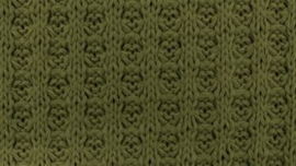 Wafel Knit army groen (Katoen)