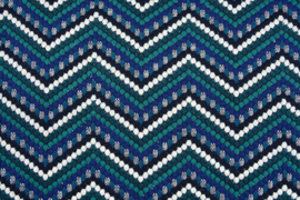 Jacquard Gebreid Dots Zeegroen