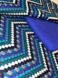 Jacquard Gebreid Dots Zeegroen