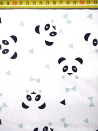 Katoen panda wit munt