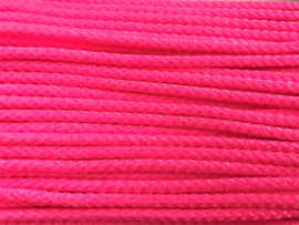 Satijn koord gevlochten 4mm Fuchsia  / Roze