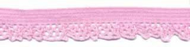 Elastische kant roze (12 mm)