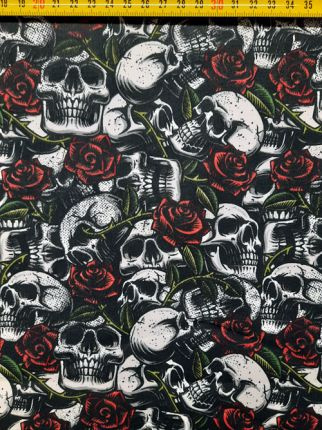 Katoen skulls & roses