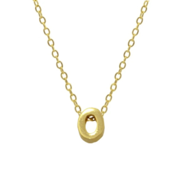 Gouden Ketting Letter O