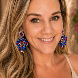 Statement Oorbellen Allure Blauw