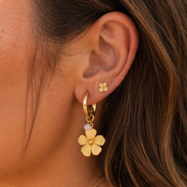 Earparty Goudkleurig bloemen