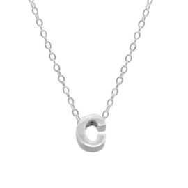 Zilveren Ketting  Letter C