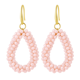 Statement Oorbellen Baroc Oud Roze