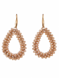 Statement Oorbellen Beige Kraaltjes