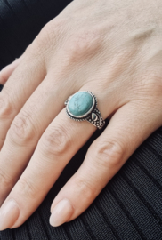 Ring Gemstone Turquoise Zilver 925