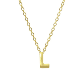 Gouden Ketting Letter L