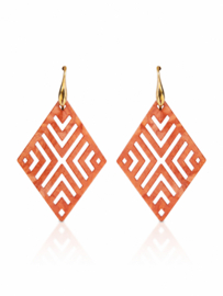 Boho Statement Oorbellen Oranje Bruin